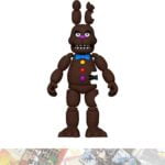 Chocolate Bonnie: Fun ko Action Figure Vinyl Figurine Bundle with 1 F N A F Theme Compatible Trading Card (54299) Chocolate Bonnie: Fun ko Action Figure Vinyl Figurine Bundle with 1 F N A F Theme Compatible Trading Card (54299)